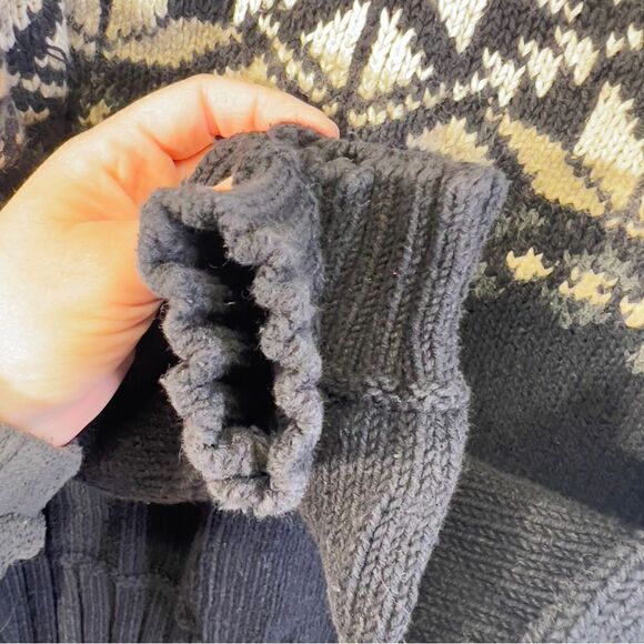 Vintage Ralph Lauren Sportsman Fair Isle Snowflake Sweater M Wool linen blue - Picture 3 of 15